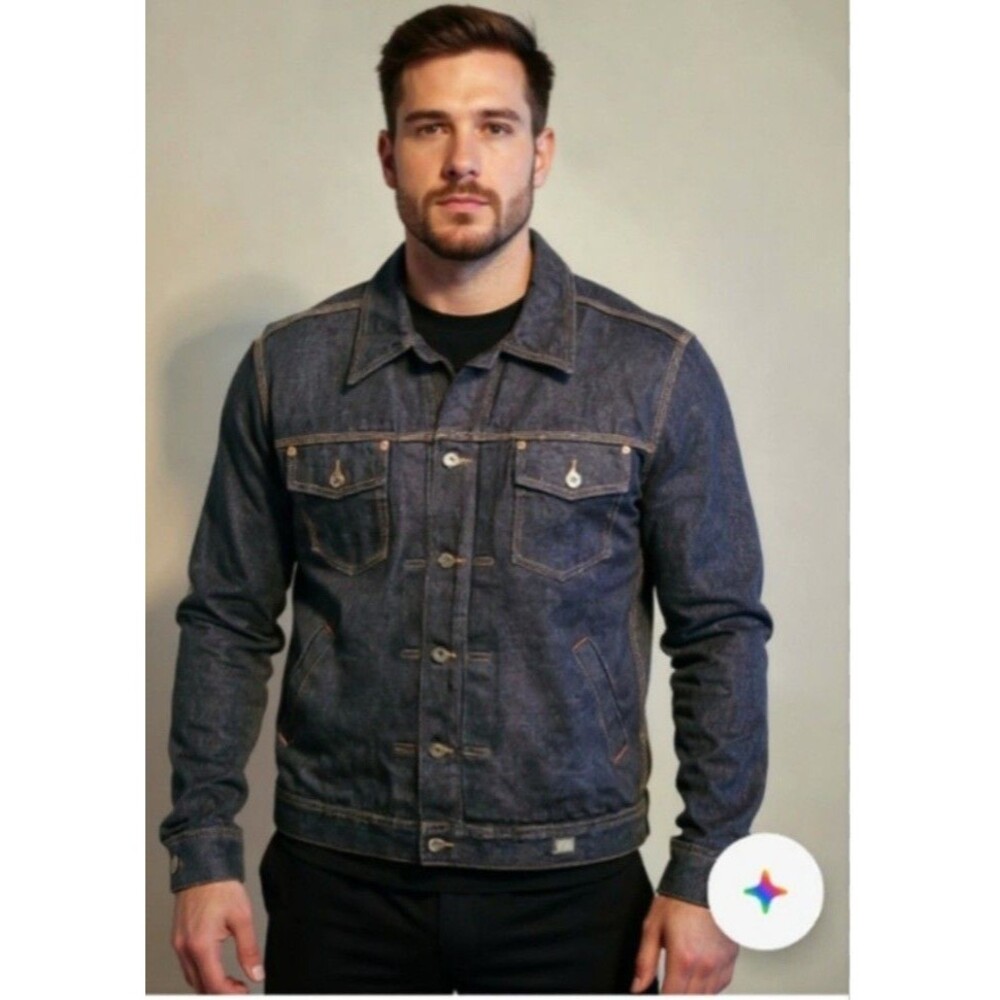 Vintage Georges Marciano For GUESS? Men Denim Jean Jacket Size XL Made in USA